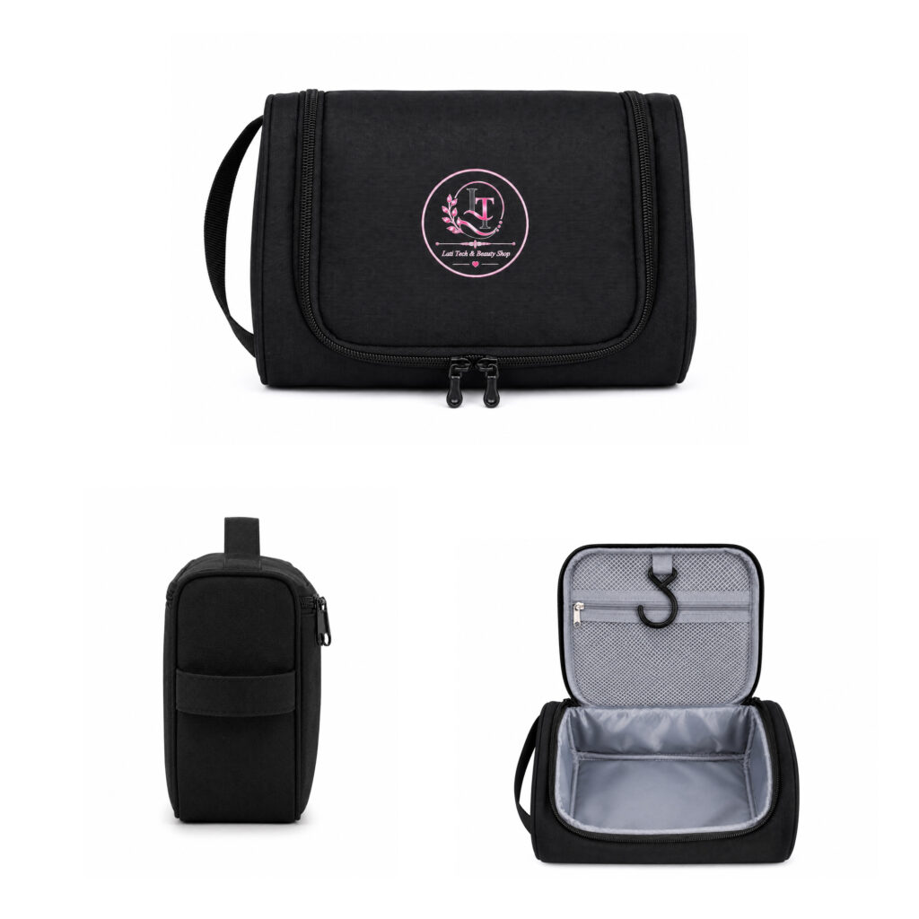 Lati Tech & Beauty Hanging Travel Toiletry and Cosmetic Organizer Bag-Black